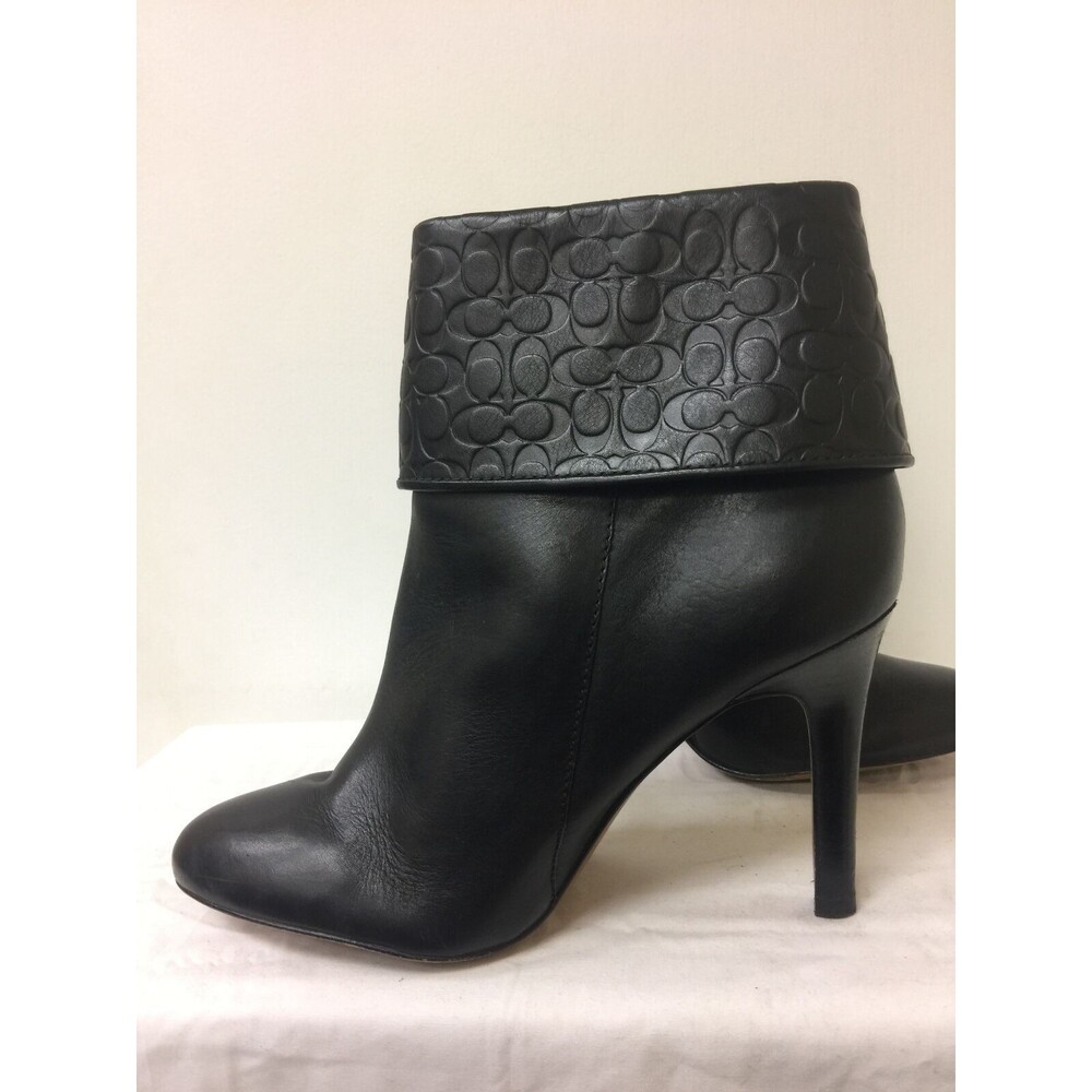 Coach Signature Svintage Hoes Boots Mackenna Black Leather Size 7.5 B View 5